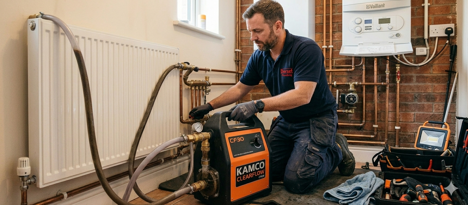 Power flushing central heating system in Bournemouth and Poole