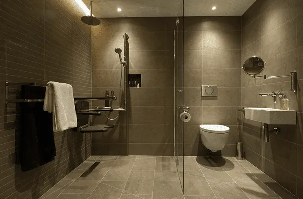 Accessible disability bathroom installation by Dorset Plumbing